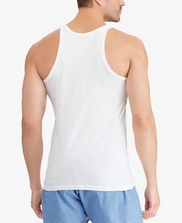 Polo Ralph Lauren Classic Slim Fit Cotton Tanks 3-Pack - M, White