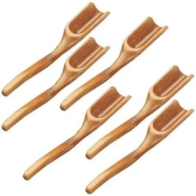 Loon Peak Natural Bamboo Tea Spoon Accessories Kung Fu Tea Spade Natural Bamboo Wood Spoons for Scooping Coffee Powder, Tea, Salt