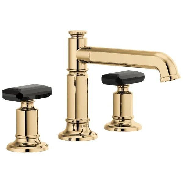 Brizo - Invari Widespread Lavatory Faucet with Column Spout - Less Handles 1.2 GPM - 65377LF-PGLHP-ECO