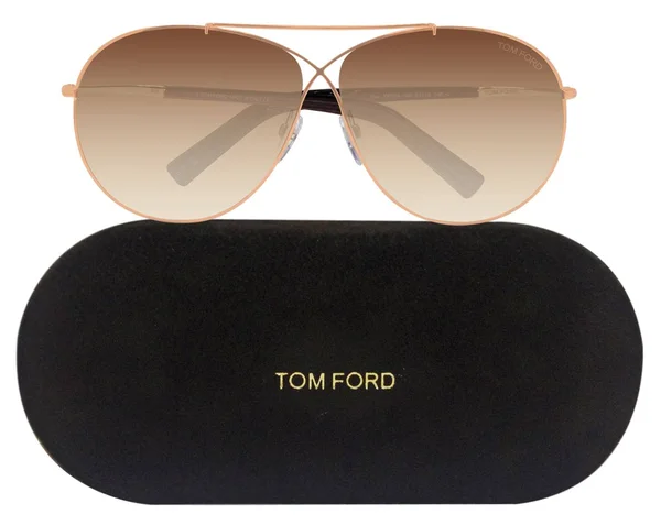 Tom Ford Eva Shiny Gold - Brown Gradient Sunglasses Tf374 28F
