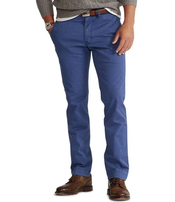 Polo Ralph Lauren Men's Straight-Fit Bedford Stretch Chino Pants - Federal Blue