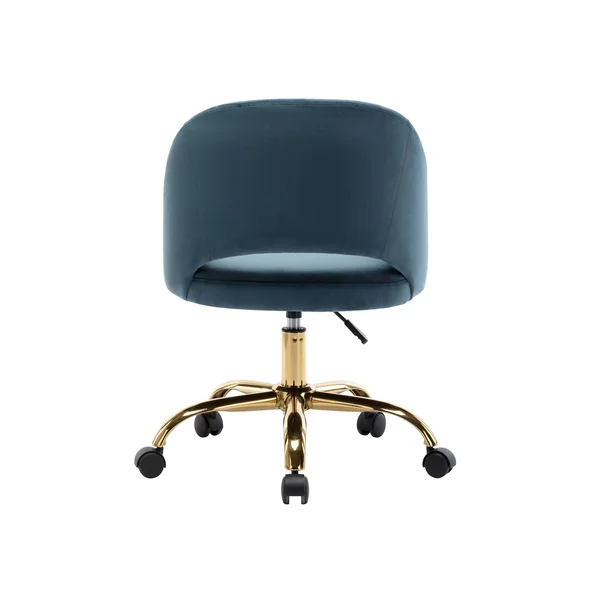 Porthos Home Naiko Velvet Upholstery Swivel Office Chair - Grey