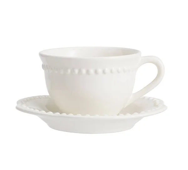 Emma Cup & Saucer - Set of 4, White - Coffee Mugs & Teacups - Tabletop - Cups