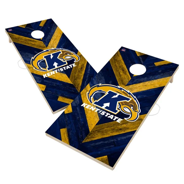 Kent State Golden Flashes 2& x 4& Solid Wood Regulation Cornhole Board Set