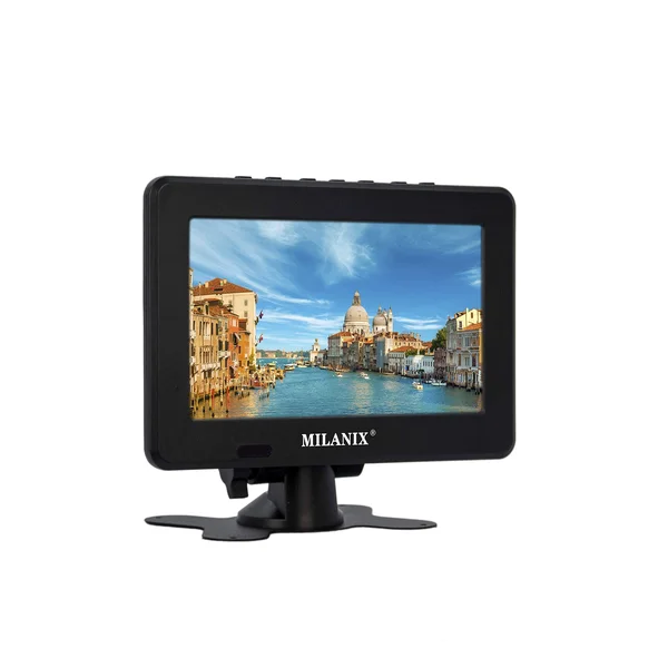 Milanix Upgraded 7x22 Portable Widescreen LCD TV with Two Way Stand, Detachable Antenna, Usb/sd Card Slot, Built in Digital Tune