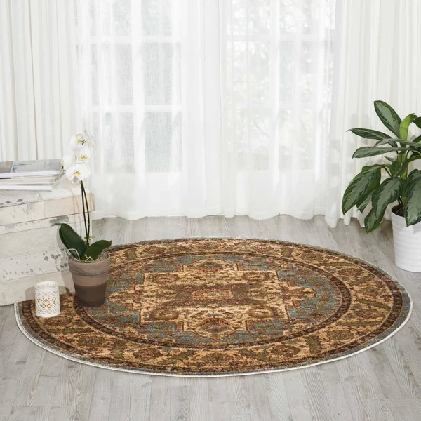 Nourison Delano DEL05 3&11x22 x 5&11x22 Blue Area Rug
