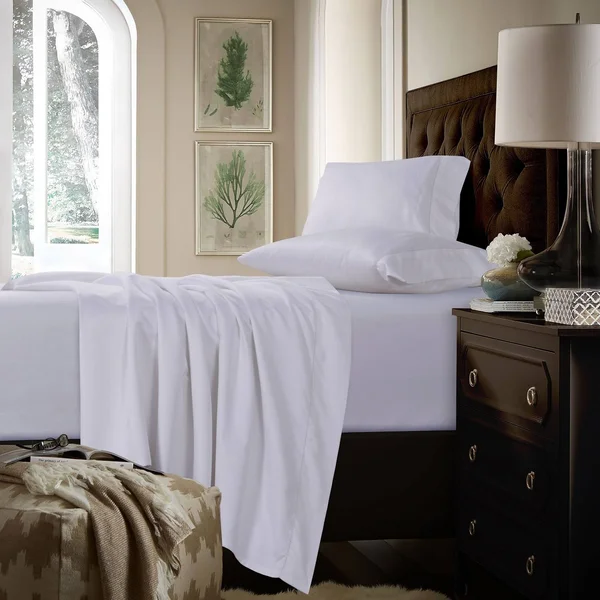 750 Thread Count Cotton Sateen Extra Deep Cal King Sheet Set - White