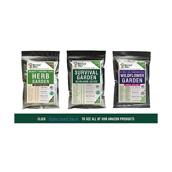 15 - 000 Non GMO Heirloom Vegetable Seeds Survival Garden 32 Variety Pack by Open Seed