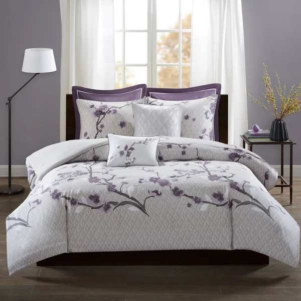 Copper Grove Cultus Purple 7-Piece Duvet Cover Set - Full - Queen