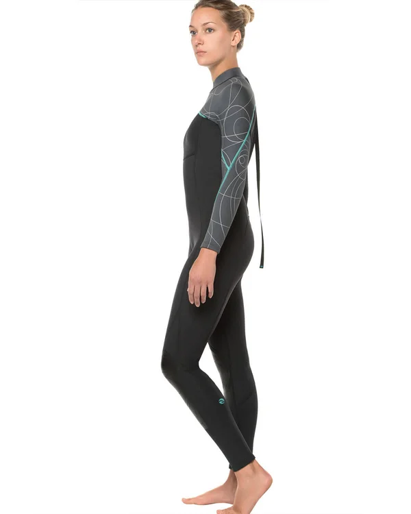 Bare 5mm Elate Full Wetsuit - Womens (Grey) 06+