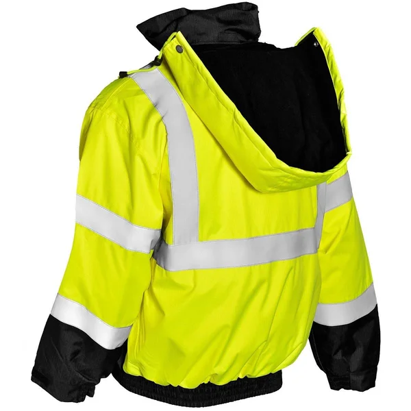 ml Kishigo JS130-131 Ripstop Bomber Jacket - Lime/ Black - 2XL