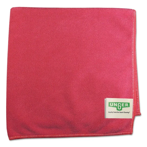 Unger SmartColor MicroWipes 4000, Heavy-Duty, 16 x 15, Red, 10-Case