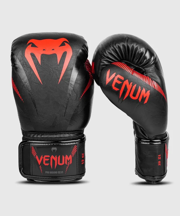 Venum Impact Boxing Gloves - Black/Red Black/Red - 8 oz