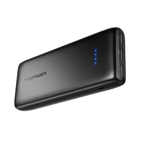 RAVPower 22000mAh External Battery Pack Portable Charger 22000 Power Banks 5.8A Output 3-Port (iSmart 2.0 USB Ports, ) Compatible