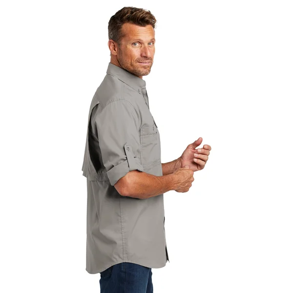 Carhartt Force Ridgefield Solid Long Sleeve Shirt - Men's Asphalt