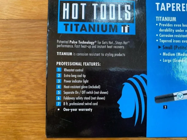 Hot Tools Blue Ice Titanium 3/4x22 Tapered Cone Curling Iron HTBL1850