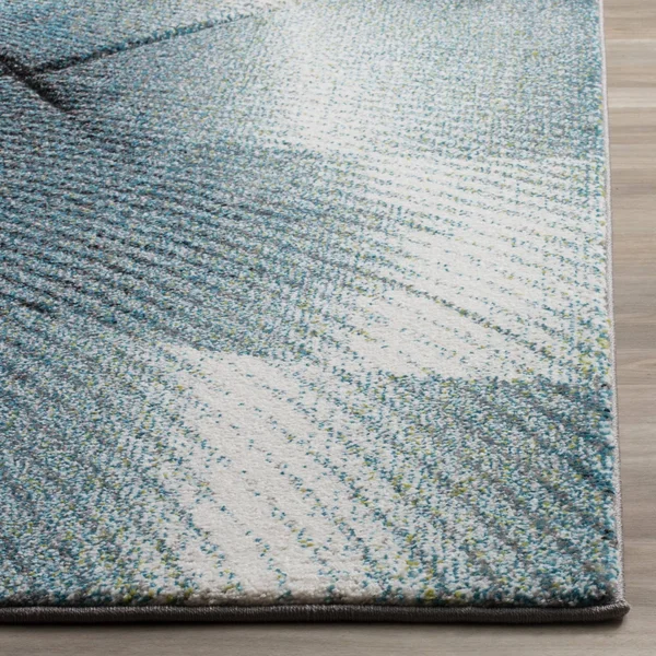 Safavieh Hollywood HLW715D 6&7x22 x 6&7x22 Square Grey, Teal Area Rug