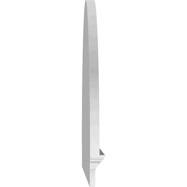 Ekena Millwork PEDPC060X370HRO00 60x22W x 36-3/4x22H x 2-3/4x22P Half Round Smooth Architectural Grade PVC Combination Pediment