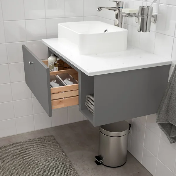 IKEA - GODMORGON Open Cabinet - Gillburen Dark Gray, 7 7/8x17 3/4x11 3/8 40481219