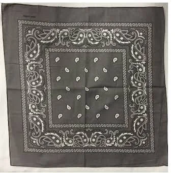 democratbase.com Assorted Bandana Paisley Head Wrap in Various Colors 100% Cotton 22x22x22x22 144 Mandarin Orange