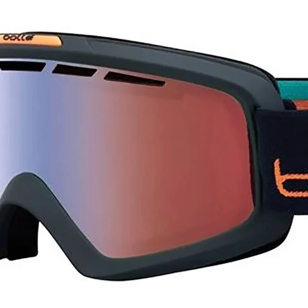 Bolle Nova II Matte Blue and Orange Winter Ski Goggles W Vermillion Blue Lens