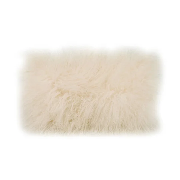 Moe's Lamb Fur Pillow Rect. Orange