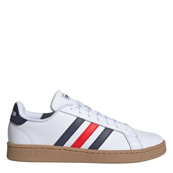 Adidas Grand Court &Active Red& Cloud White/Trace Blue/Active Red Sneakers/Shoes EE7888 (US Size 5)