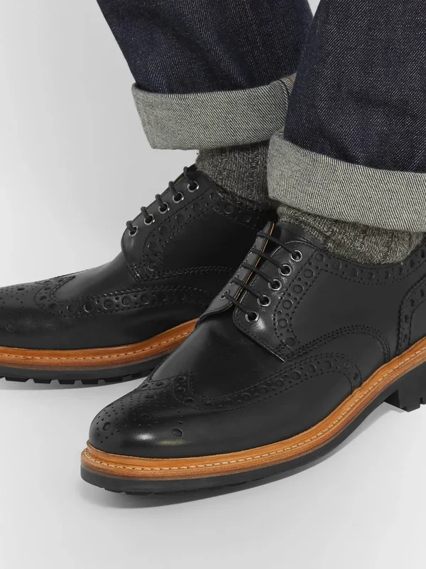 Grenson Black Archie Brogues