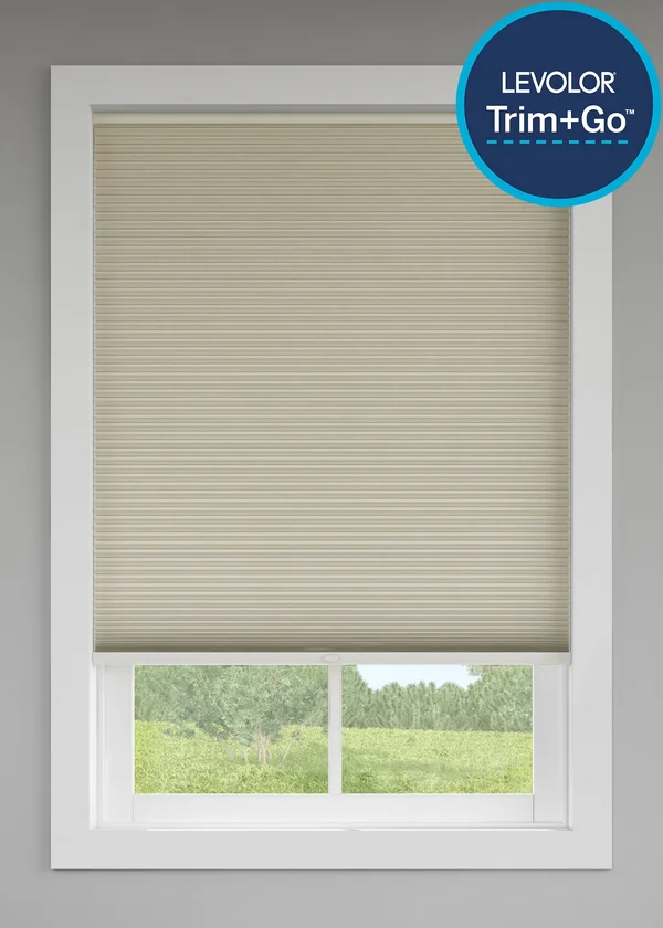 LEVOLOR Trim+Go 48-in x 72-in Sand Room Darkening Cordless Cellular Shade in Brown - LCECLD4807204D