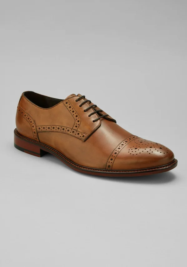 Men's Joseph Abboud Cap Toe Oxfords, Tan, 9.5 D Width