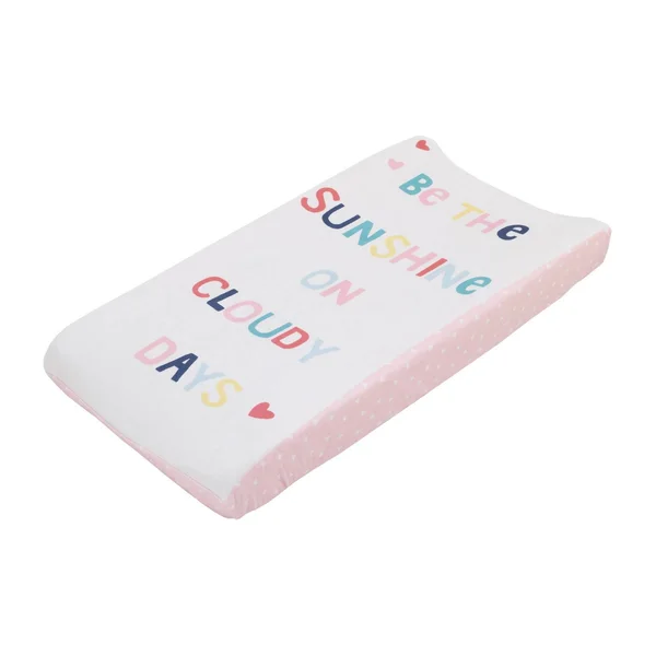 Little Love by Nojo We Love You So Multi Color Rainbow 2 Pack Super Soft Changing Pad Covers, 16 x 32 x 6"