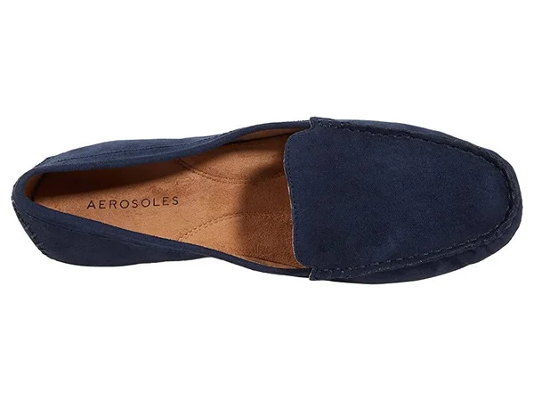 Women's Aerosoles Over Drive Loafers in Navy Fabric Size 10 Medium
