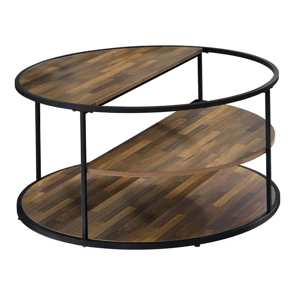 Dunlavin Round Coffee Table Black - miBasics