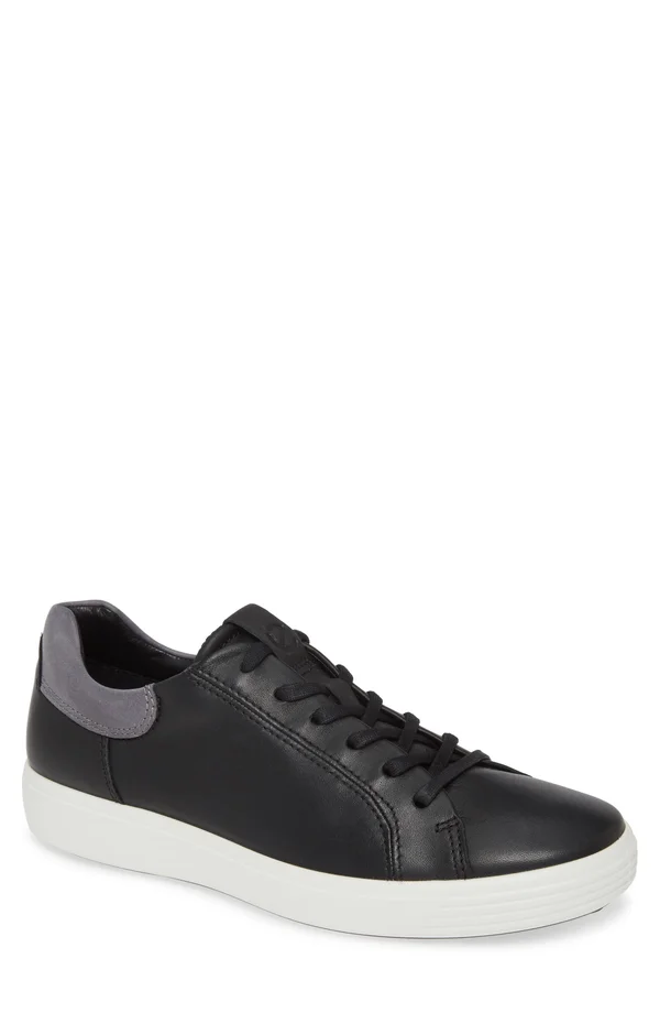 Ecco Men's Soft 7 Street Sneaker - Black/Titanium