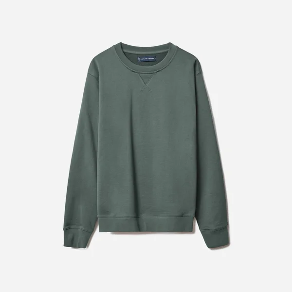 Men's French Terry Crew Neck - Uniform Sweater by Everlane in Pine, Size XXL