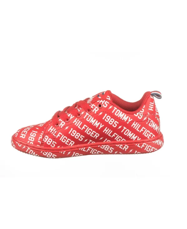 Tommy Hilfiger Iconic Court Logo Sneaker (Toddler - Little Kid, & Big Kid) Red/White - Boys Shoes & Footwear - Boys Sneak