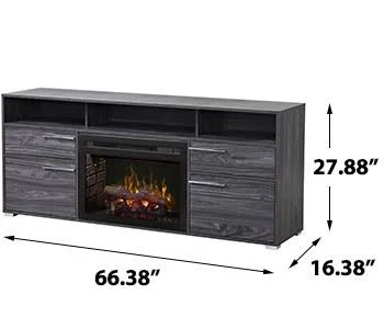 Dimplex Sander Media Console Electric Fireplace with Logs