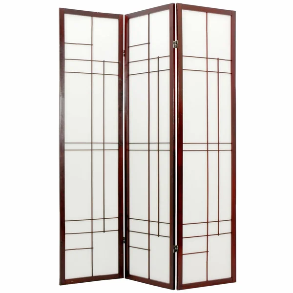 Oriental Furniture 6 ft. Tall Eudes Shoji Screen - 3 Panel - Natural