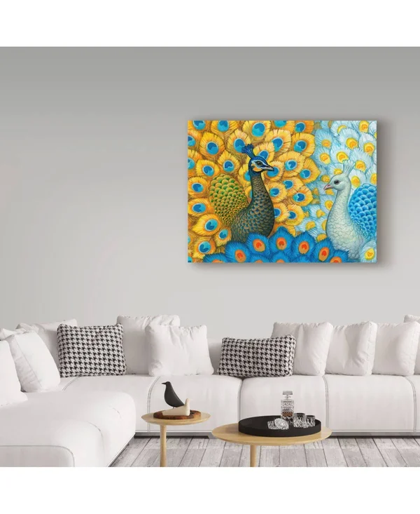 Trademark Fine Art Ali31197-C2432Gg Maria Rytova 'Peacocks' Canvas Art