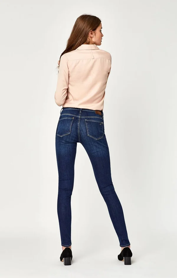 Mavi Alissa High-Rise Super Skinny Jeans in Dark Supersoft Jeans