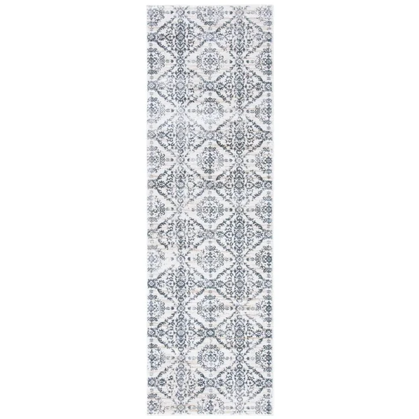 Martha Stewart by Safavieh Janitza Vintage Rug - 6&7x22 x 6&7x22 Square - Denim Blue/Ivory