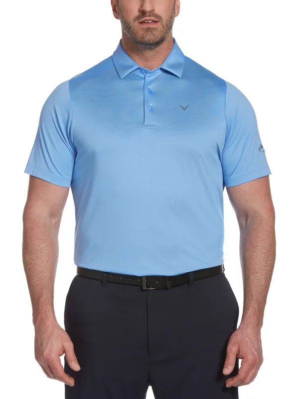 Callaway Men's Big & Tall Solid Swing Tech Polo Shirt - Cornflower Blue, Size 4X, Polyester/Elastane