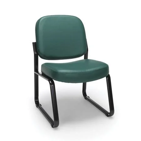 Ofm Vinyl Armless Guest Reception Chair Teal 405-VAM-602