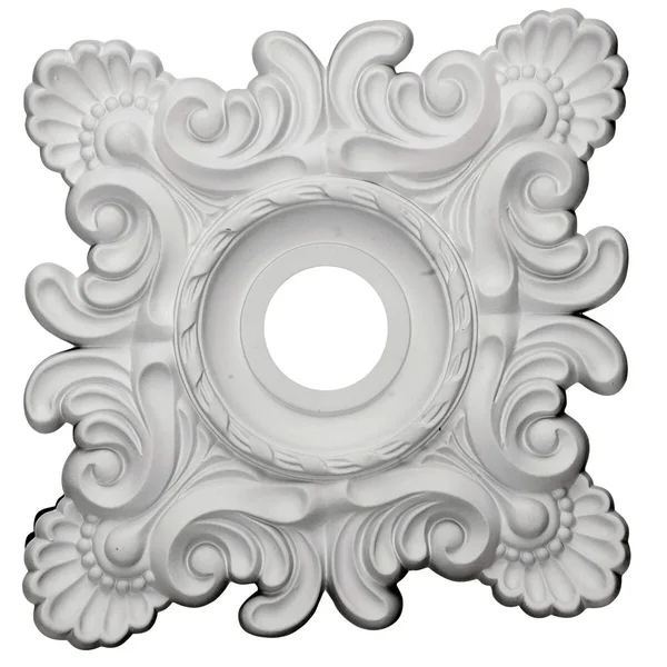 18x22W x 18x22H x 3 1/4x22ID x 1 1/2x22P Crawley Ceiling Medallion (Fits Canopies Up to 6 3/4x22), Hand-Painted Smokey Topaz