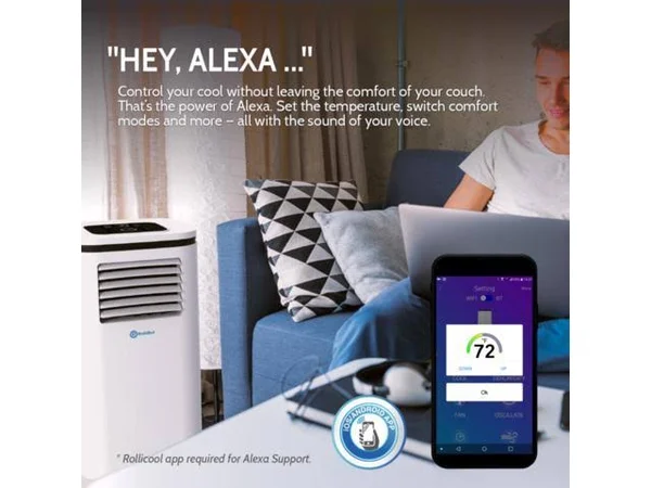 Rollicool 14, 000 BTU Portable Air Conditioner with Voice Control (100H-20)