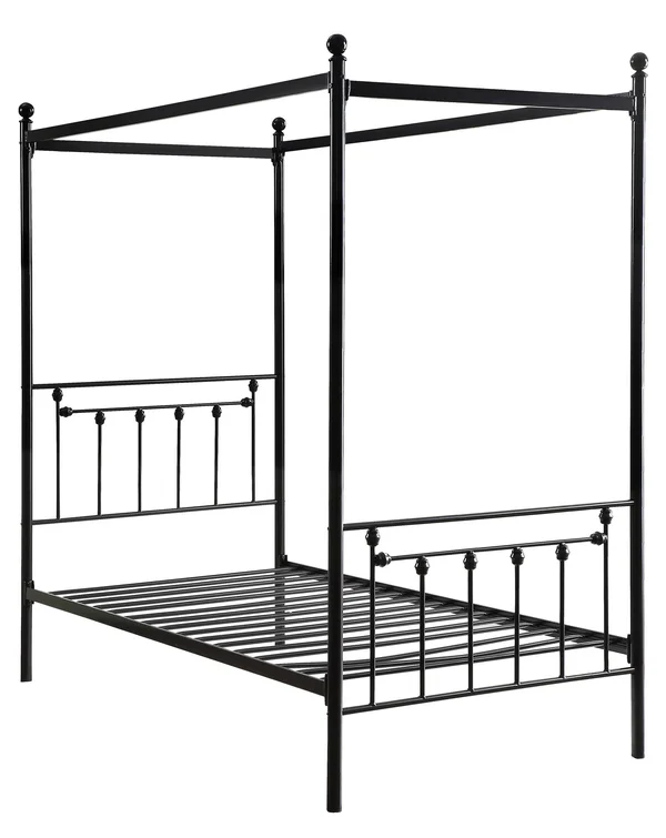 Homelegance Chelone Metal Canopy Bed, Twin, Black