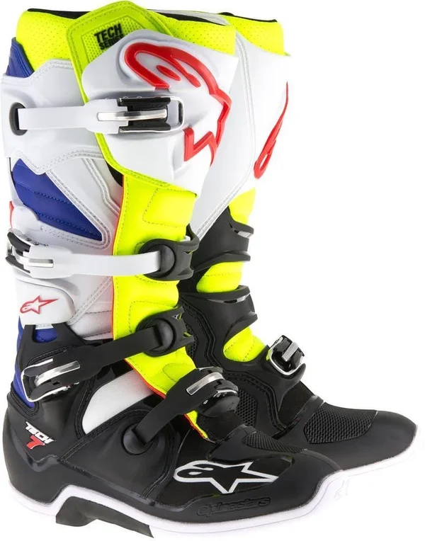 Alpinestars Tech 7 Boots YELLOW/MILITARY/BLACK Sz 05