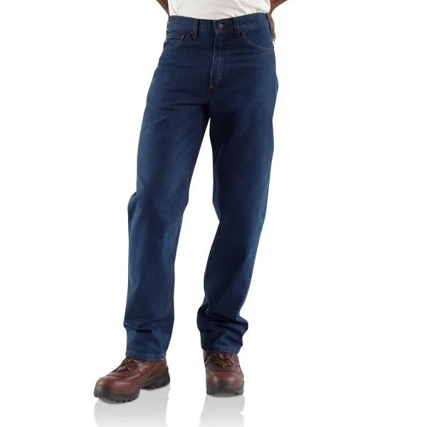 Carhartt Men's Flame Resistant Signature Denim Jean Relaxed Fit