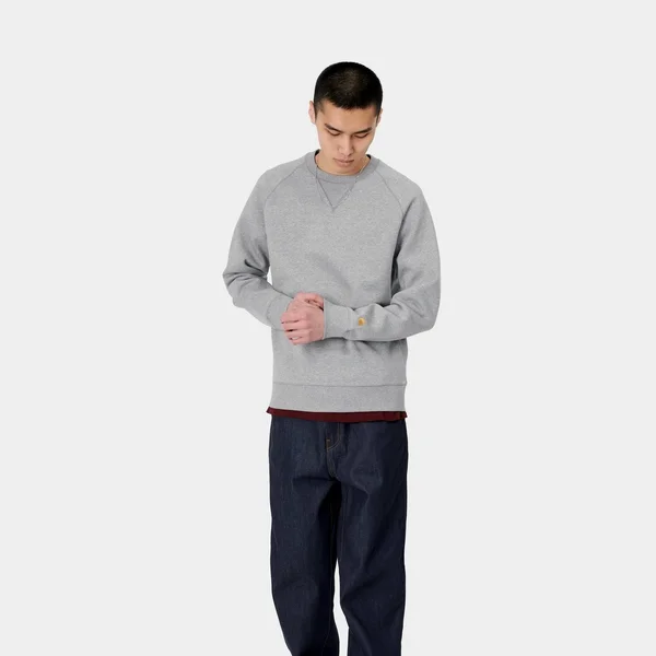 Carhartt WIP Chase Sweatshirt, Grey Heather