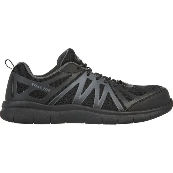Brazos Men's Workman Steel Toe SR Lace Up Work Boots Black - 8 - Lace St Work Boots at Academy Sports